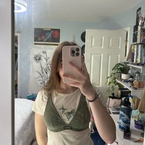 olive green urban outfitters bralette